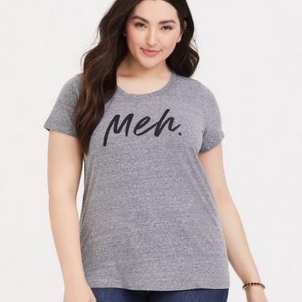 Torrid Grey Triblend Meh Slim Fit Tee NWOT